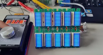 מחוון סוללה 10seg LED Bargraph להציג מודול, DC12V אספקת חשמל, 0-5V אות קלט, כחול