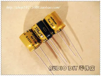 משלוח חינם 10pcs/30pcs nichicon (בסדר זהב) FG סדרה 220uF/16V 10*13mm קבלים אלקטרוליטיים אודיו