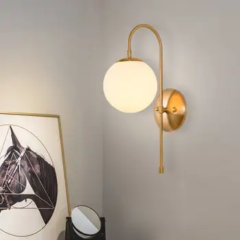 נורדי אישיות יצירתית הסלון מתכת מנורת קיר אופנה מודרני מינימליסטי דגם המיטה קיר זכוכית האורות בחדר השינה