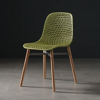 נורדי האוכל פשוט הכיסא פנאי אופנה מודרני יצירתי פלסטיק האוכל הכיסא מעצב משענת Cadeira פריטים ביתיים WZ