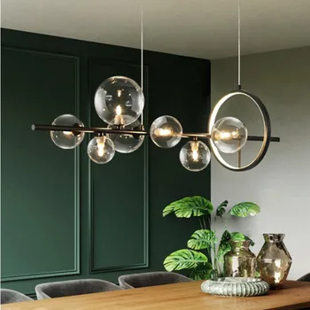נורדי קצף Led נברשת זמן G9 תליית מנורה במטבח בר אורות תליון עיצוב הבית Lusters Luminaire Suspendu תאורת Led