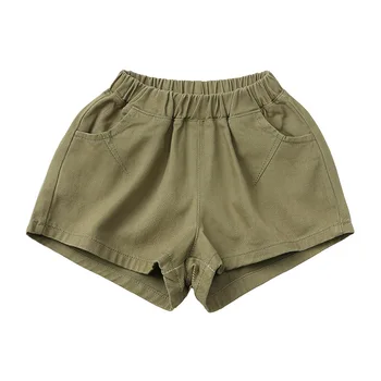 סגנון קוריאני קיץ 1-6Yrs בייבי בנות בנים מזדמנים מכנסיים קצרים ילדים כותנה צבע מוצק מכנסיים קצרים מכנסיים ילדים