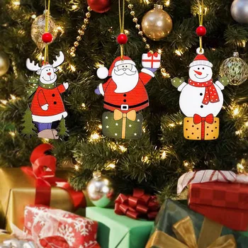 סדרת חג המולד עץ תליוני עץ חג המולד יצירתיים פתית שלג גרלנד סוללה הבציר קישוטי עץ חג המולד זכוכית