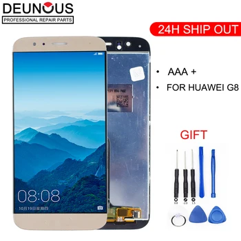 עבור Huawei-G8 תצוגת LCD מסך מגע דיגיטלית להרכבה עם מסגרת שחור לבן זהב מסך החלפת GX8 ריו-L02 ריו-L01