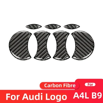 עבור אאודי A4L A4 B9 2017-2019 חיצוני אביזרי רכב בצד האחורי לוגו דקורטיבי חיפוי סיבי פחמן מדבקה הפנים שינוי
