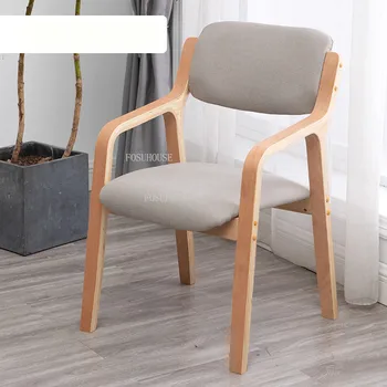עץ מודרני כסאות אוכל ריהוט למטבח פנאי משענת הכורסה מותאם אישית המודרניים במלון מסעדה פנאי ומתן הכיסא