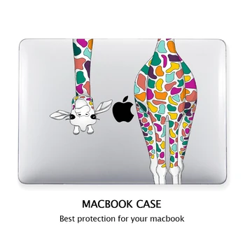 קריקטורה ג ' ירפה מקרה עבור ה-MacBook Air 13 M1 2337 A2179 A1932 אוויר 13.6 M2 A2681 הקשיח במחשב Shell Case for MacBook Air 13 A1466 A1369