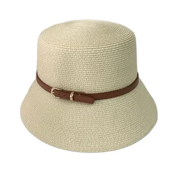רטרו קש בל כובע אודרי הפבורן צרפתי משובח כובע קש בוב קאפ נשים בל צורה כובע איכות גבוהה